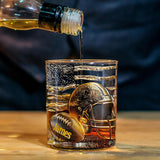 Whiskey And Football - Personalized Football Whiskey Decanter Set