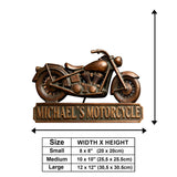 Motorcycle Garage - Personalized Biker Wooden Wall Mount Sign