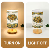 Grandma's Mom's Garden - Personalized Grandma Table Lamp with Wood Base