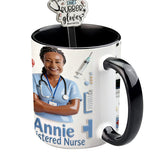 Nurse Life - Personalized Nurse Set Accent Mug with Acrylic Stirrers