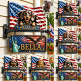 Any Photo Peeking Pets - Personalized Dog Wooden Wall Mount Sign