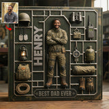 Perfect Father's Day Gift - Personalized Veteran Custom Shaped Acrylic Plaque