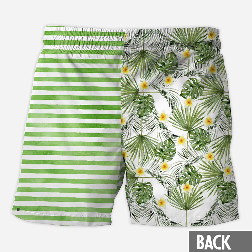 If Lost Return To Babe - Personalized Sea Lover Triangle Bikini Swimsuit And Men Shorts