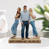 Custom Father and Son Personalized Figurine Statue - Best Dad Ever Nameplate Keepsake - Unique Father's Day Desk Ornament Gift