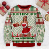 I Love My Girlfriend - Personalized Couple Ugly Sweater