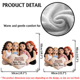 Besties Forever - Personalized Bestie Faux Fur Shaped Pillow