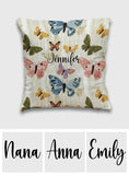 Butterflies Garden - Personalized Butterfly Throw Pillow
