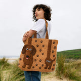 Funny Dog Lovers Gift - Personalized Dog Quilted Tote Bag