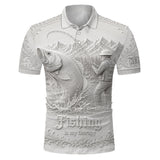 Love Fishing, Fishing Is My Therapy - Personalized Fishing Polo Shirt