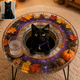 Pumpkin Shadow - Personalized Cat Table Custom Shape