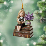Just a Girl Who Loves Books - Personalized Book Ornament