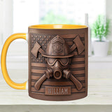 Proud Firefighter - Personalized Firefighter Accent Mug