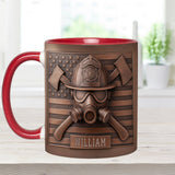 Proud Firefighter - Personalized Firefighter Accent Mug