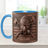 Proud Firefighter - Personalized Firefighter Accent Mug