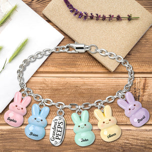 Grandma's Peeps - Personalized Grandma Bracelet With Charms