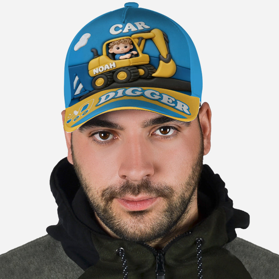 Excavator Cute Children's Gift - Personalized Kid Classic Cap