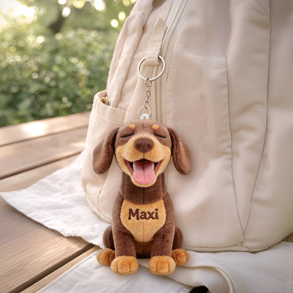 Always By My Side - Personalized Dog Plush Keychain