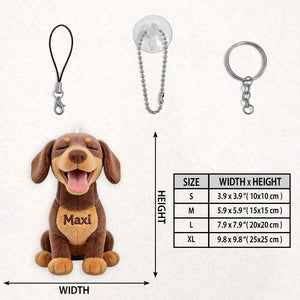 Always By My Side - Personalized Dog Plush Keychain