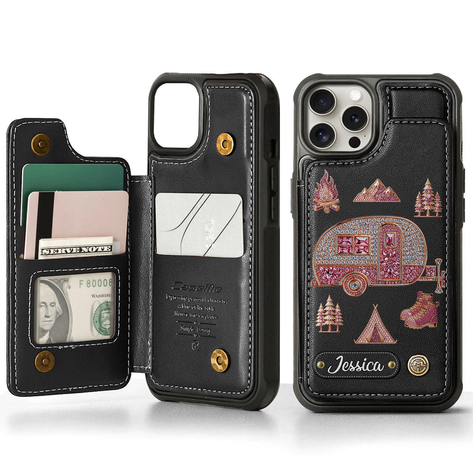 Love Camping - Personalized Camping Wallet Phone Case