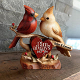 Cardinals I'm Always With You - Personalized Couple Custom Shaped Wood Plaque