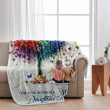 Mother And Daughter Forever Linked Together - Personalized Mother Blanket