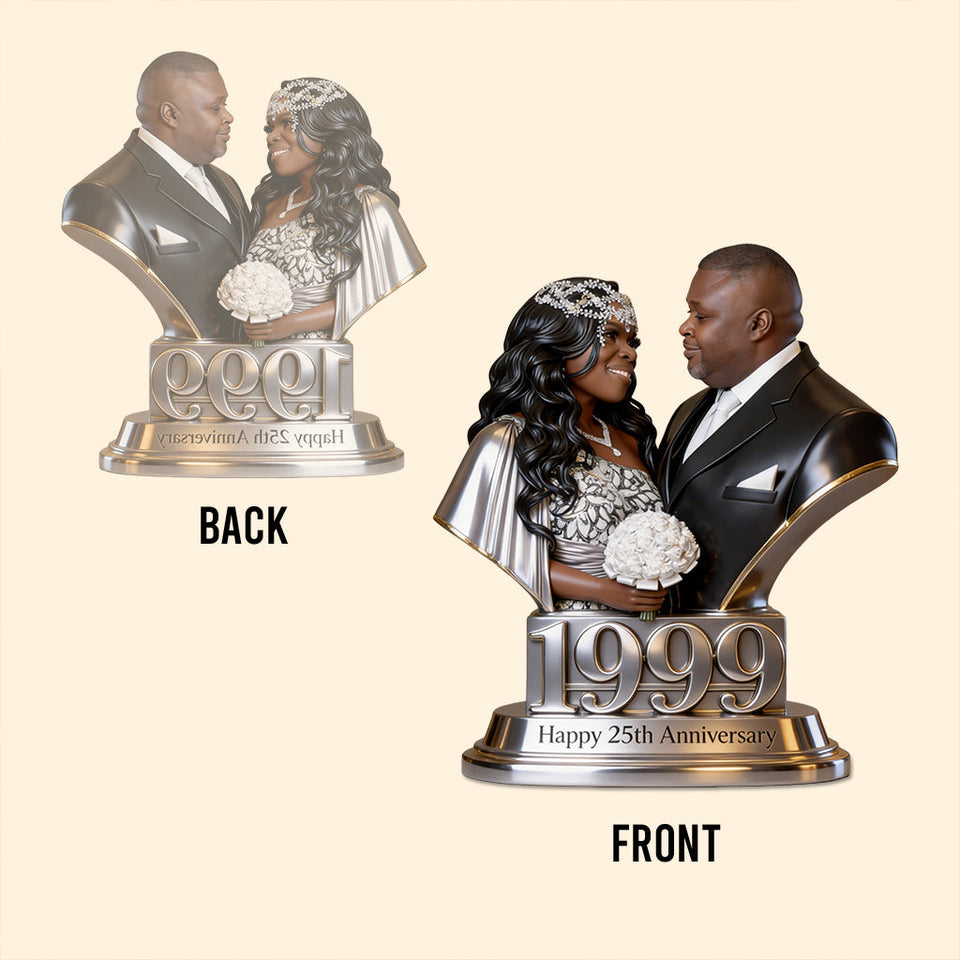 Happy Anniversary I Love You - Personalized Couple Custom Shaped Acrylic Plaque