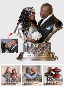 Happy Anniversary I Love You - Personalized Couple Custom Shaped Acrylic Plaque