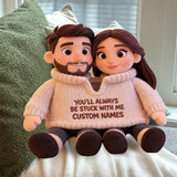 Personalized Older Latino Couple Pixar Style Custom Shaped Faux Fur Pillow - Cute Cartoon Hispanic Anniversary Gift Bed Decor