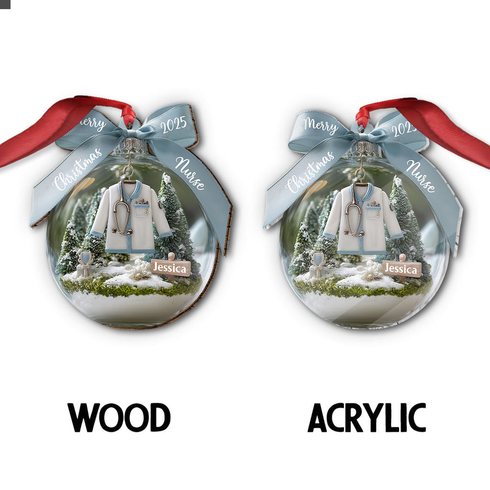 Awesome Nurse - Personalized Nurse Ornament