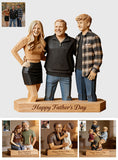 Custom Any Photo - Personalized Father Custom Shaped Wood Plaque