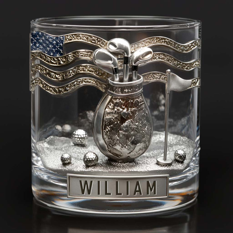 Love Golf - Personalized Golf Whiskey Glass
