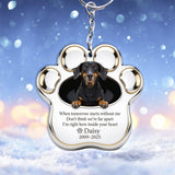 Memorial Paw - Personalized Dog Keychain
