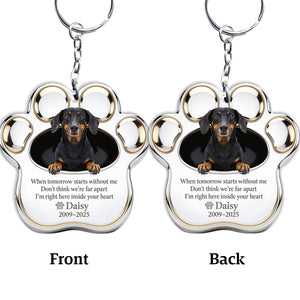 Memorial Paw - Personalized Dog Keychain