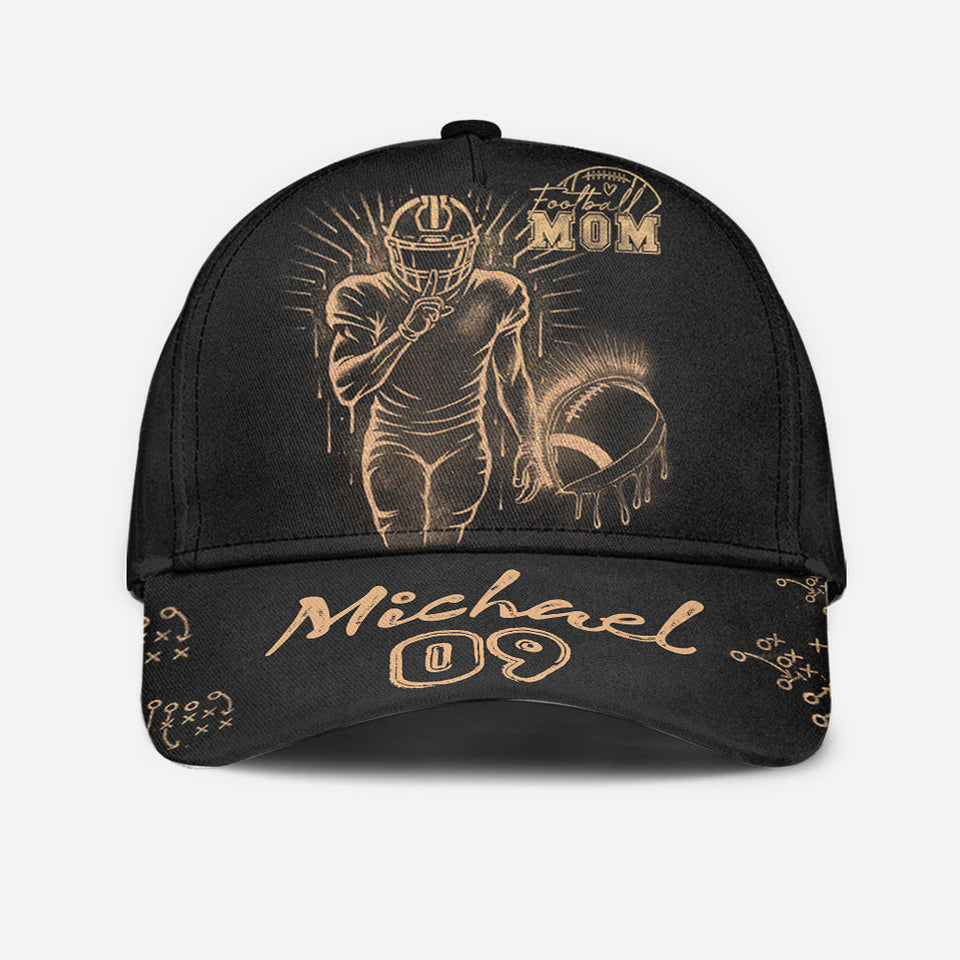 Football Mom Bleach Style - Personalized Football Classic Cap