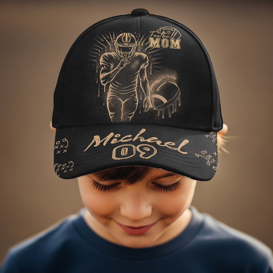 Football Mom Bleach Style - Personalized Football Classic Cap