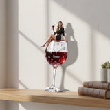 Custom Any Photo Drinking Hour - Personalized Wine Acrylic Wall Clock