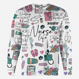 Nursing Is A Work Of Heart - Personalized Nurse All Over Shirt