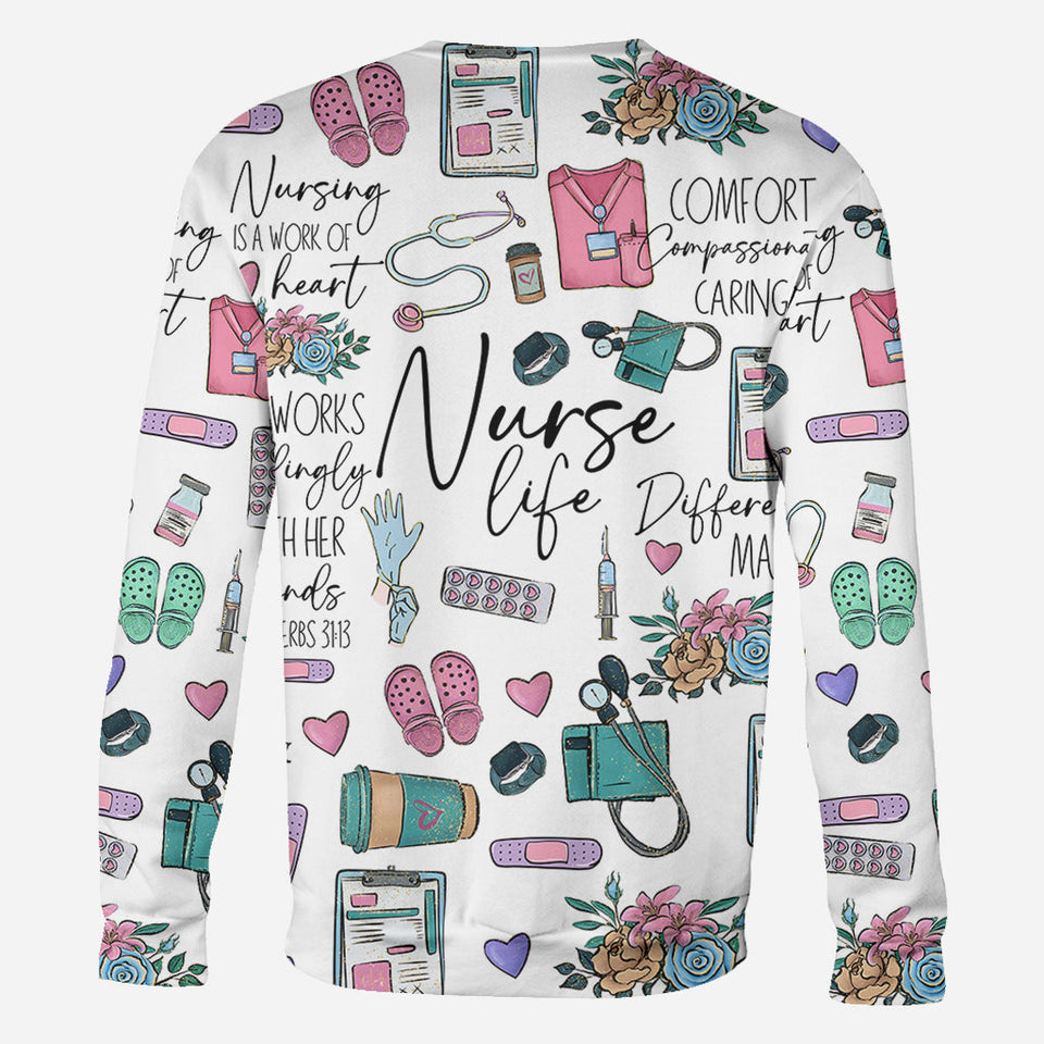 Nursing Is A Work Of Heart - Personalized Nurse All Over Shirt