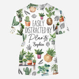 Easily Distracted By Plants - Personalized Gardening All Over Shirt