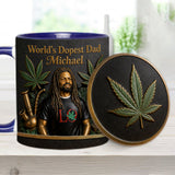 World's Dopest Dad - Personalized Weed Accent Mug & Coaster