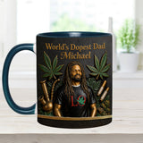 World's Dopest Dad - Personalized Weed Accent Mug & Coaster