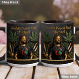 World's Dopest Dad - Personalized Weed Accent Mug & Coaster