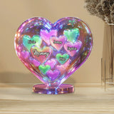 Mom Hearts In Heart - Personalized Mother Custom Shaped Acrylic Plaque