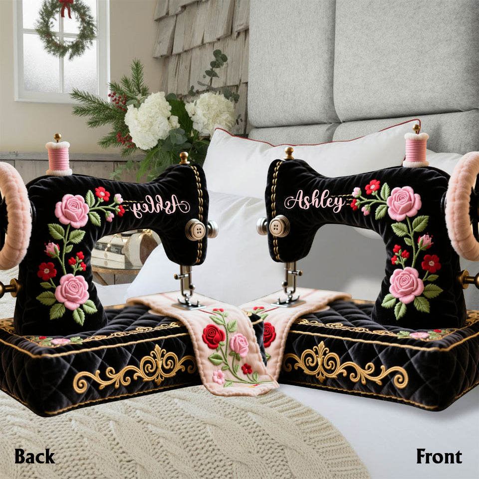 Perfect Gift For Sewing Lovers - Personalized Sewing Faux Fur Shaped Pillow