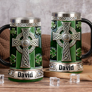 Celtic Cross - Personalized Irish Beer Stein