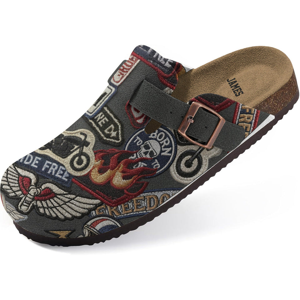Gift For Motorbikers - Personalized Biker Clogs With Arch Support