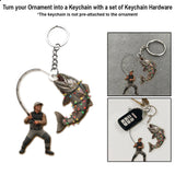 Hooked on Christmas - Personalized Fishing Ornament
