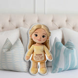 Remember I Love You - Personalized Mother Faux Fur Shaped Pillow