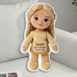 Remember I Love You - Personalized Mother Faux Fur Shaped Pillow