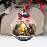 Nativity Scene Jesus - Personalized Christian Ornament